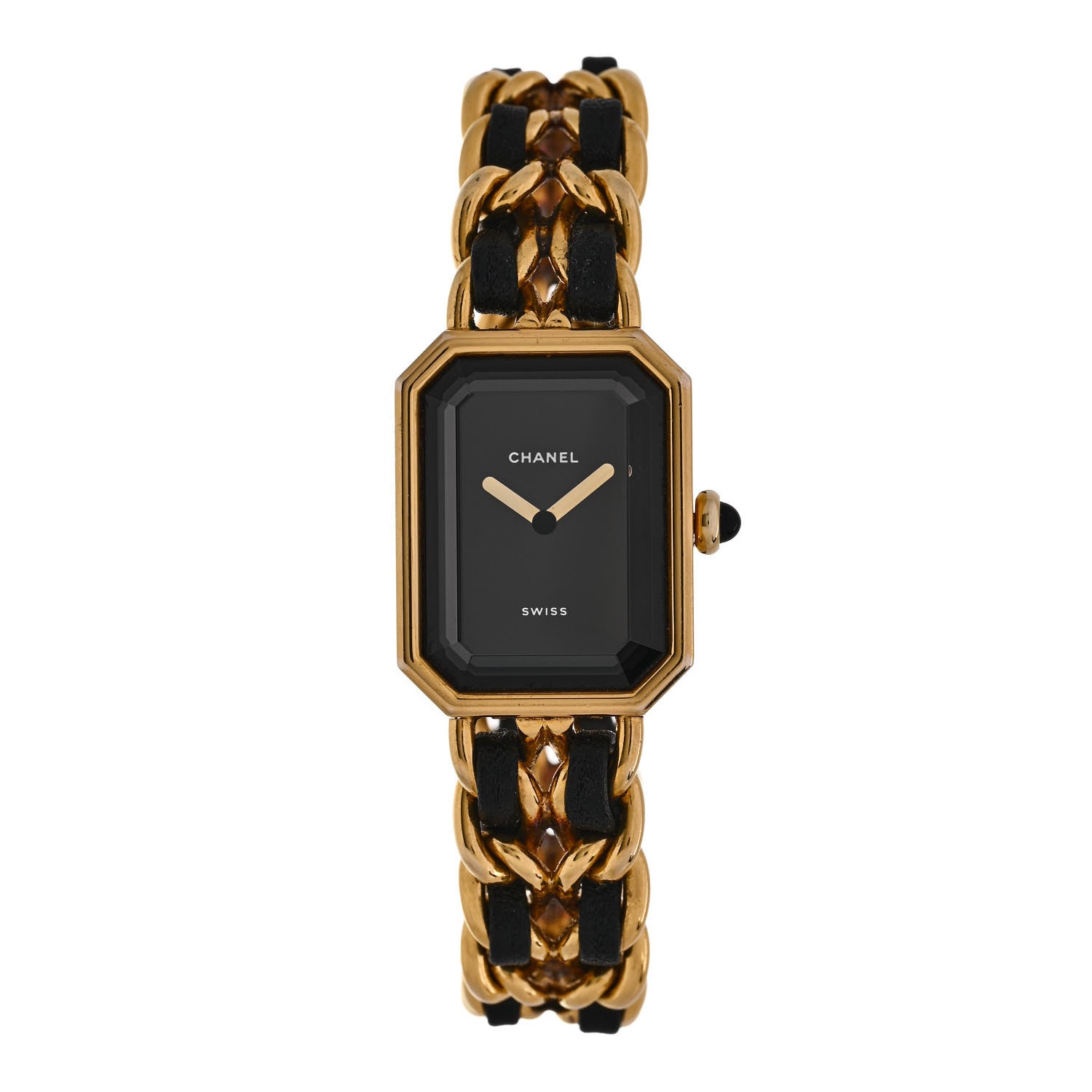 Chanel Stainless Steel Lambskin 20mm Chain Premiere Quartz Watch Gold M 1 of 4