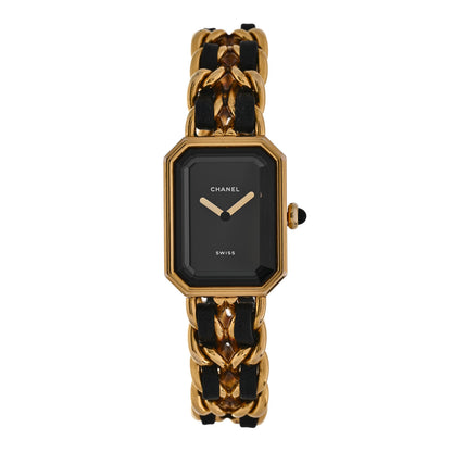 Chanel Stainless Steel Lambskin 20mm Chain Premiere Quartz Watch Gold M 1 of 4