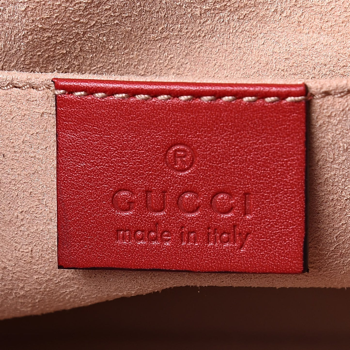 Calfskin Matelasse GG Marmont Flap Backpack Hibiscus Red