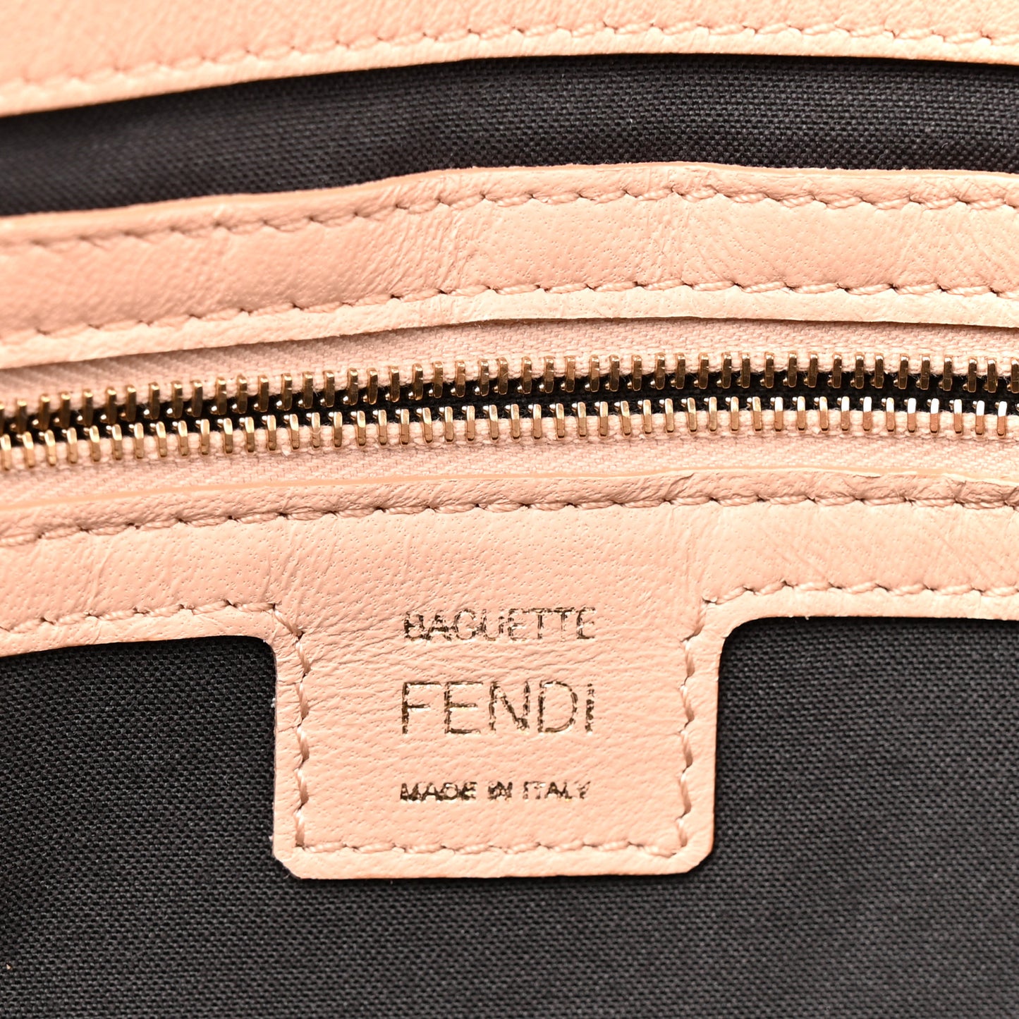 Nappa FF 1974 Embossed Baguette Baby Pink