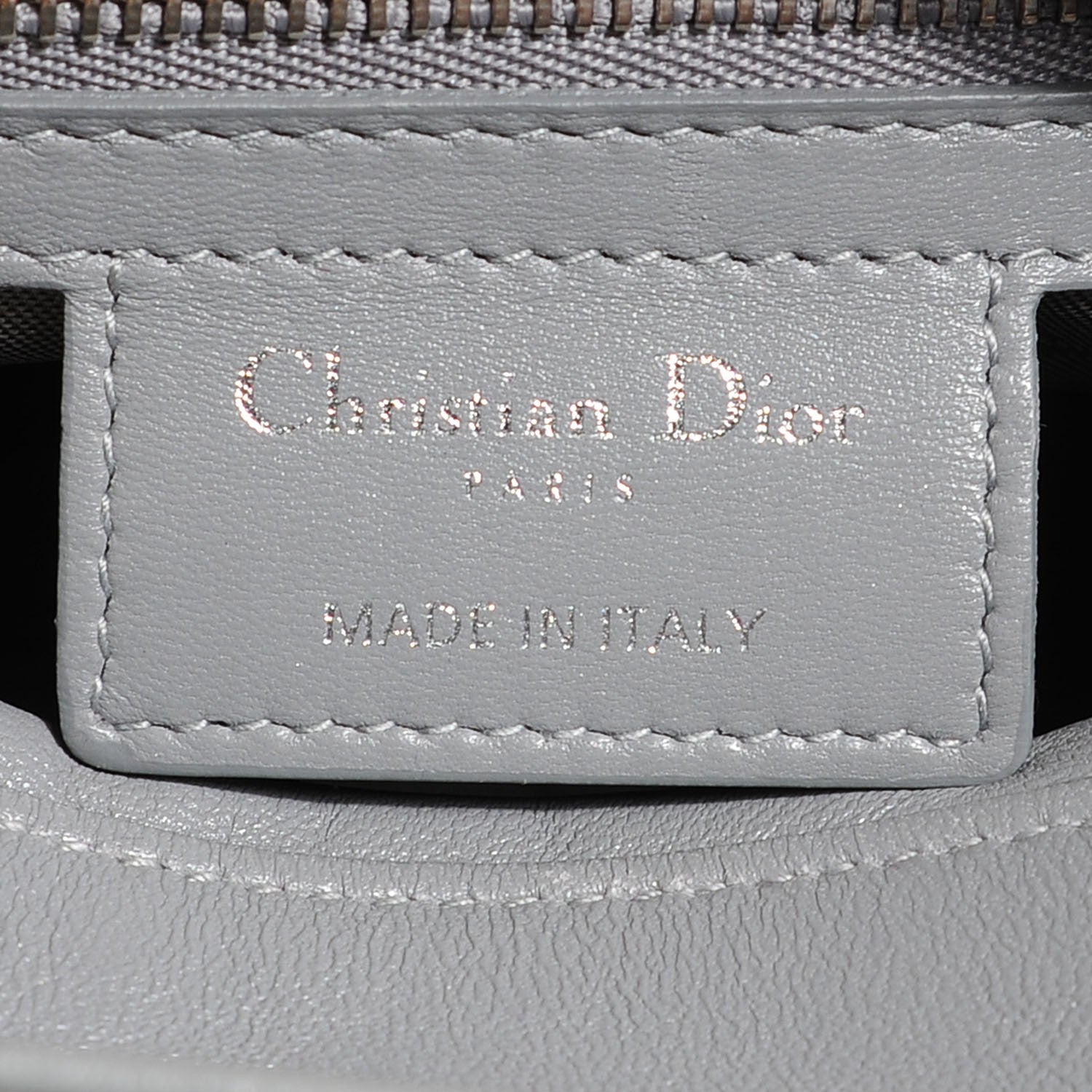 Christian Dior Lambskin Cannage Medium Lady Dior Grey 6 of 9