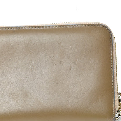 Chloe Metallic Calfskin Zip Around Wallet Gold 11 of 13