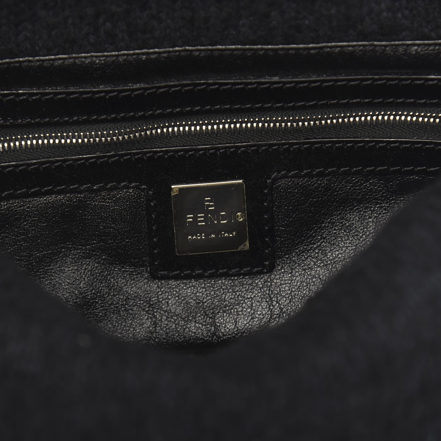 Fendi Woven Knit Baguette Grey 6 of 10