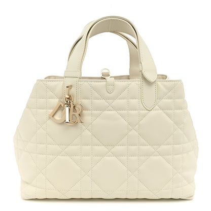 Christian Dior Calfskin Macrocannage Medium Toujours White 1 of 10