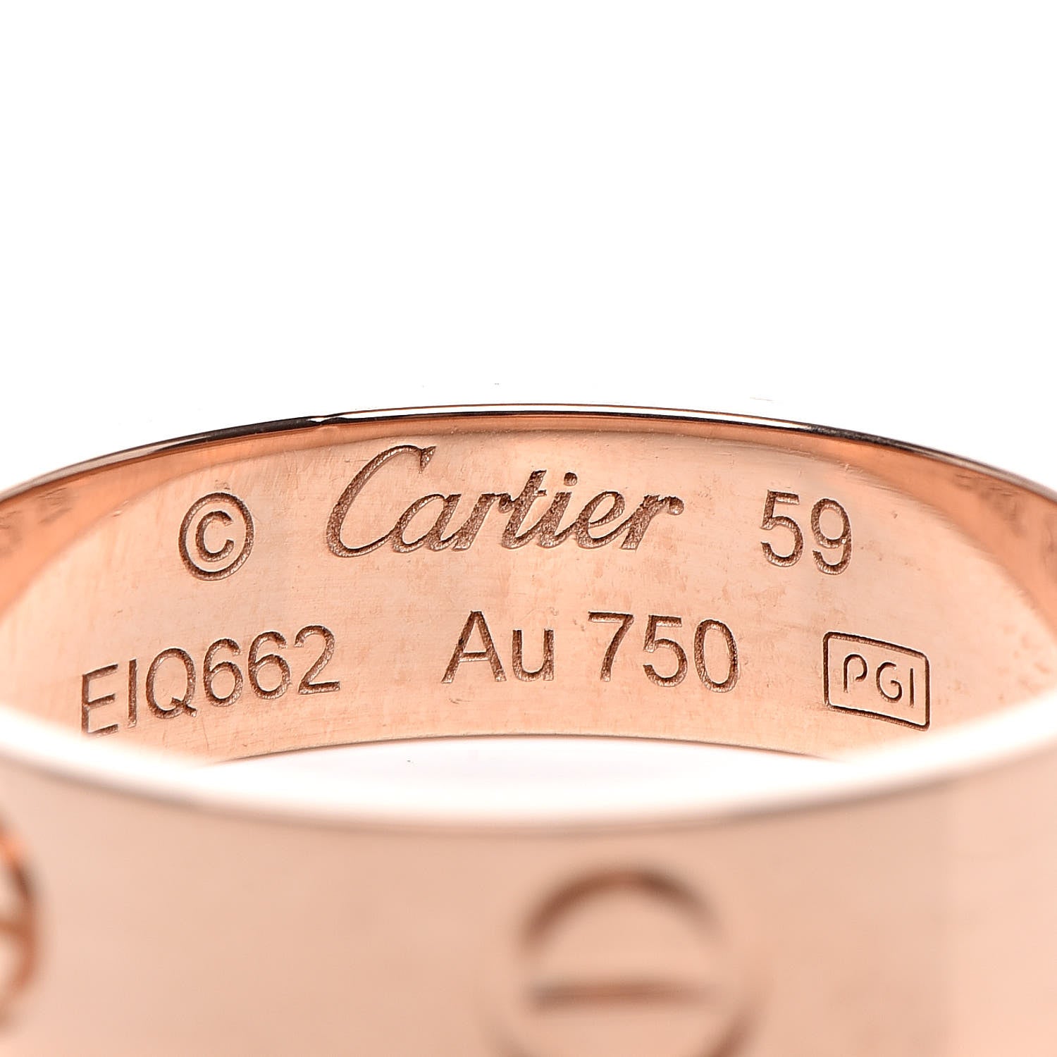 Cartier 18K Pink Gold 5.5mm LOVE Ring 59 8.75 4 of 5