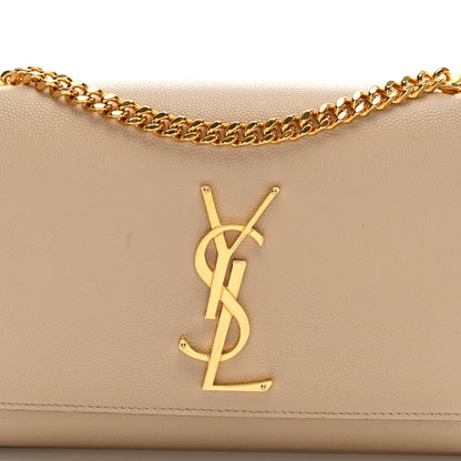 Saint Laurent Grain De Poudre Small Monogram Kate Satchel Nude Powder 7 of 9