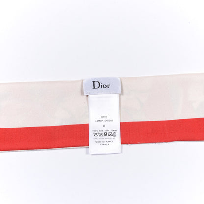 Christian Dior Silk Floral Mitzah Scarf Rouge 2 of 5
