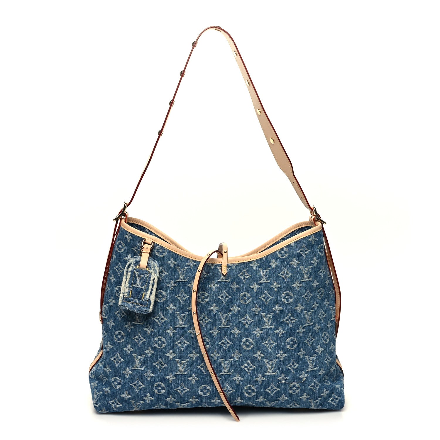 Louis Vuitton Monogram Denim CarryAll MM Blue 1 of 12