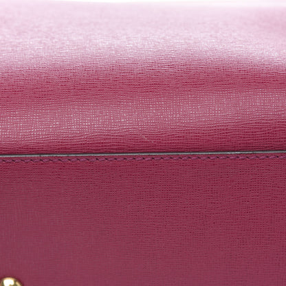 Fendi Vitello Elite Flamingo Regular 2Jours Tote Amarena 10 of 13