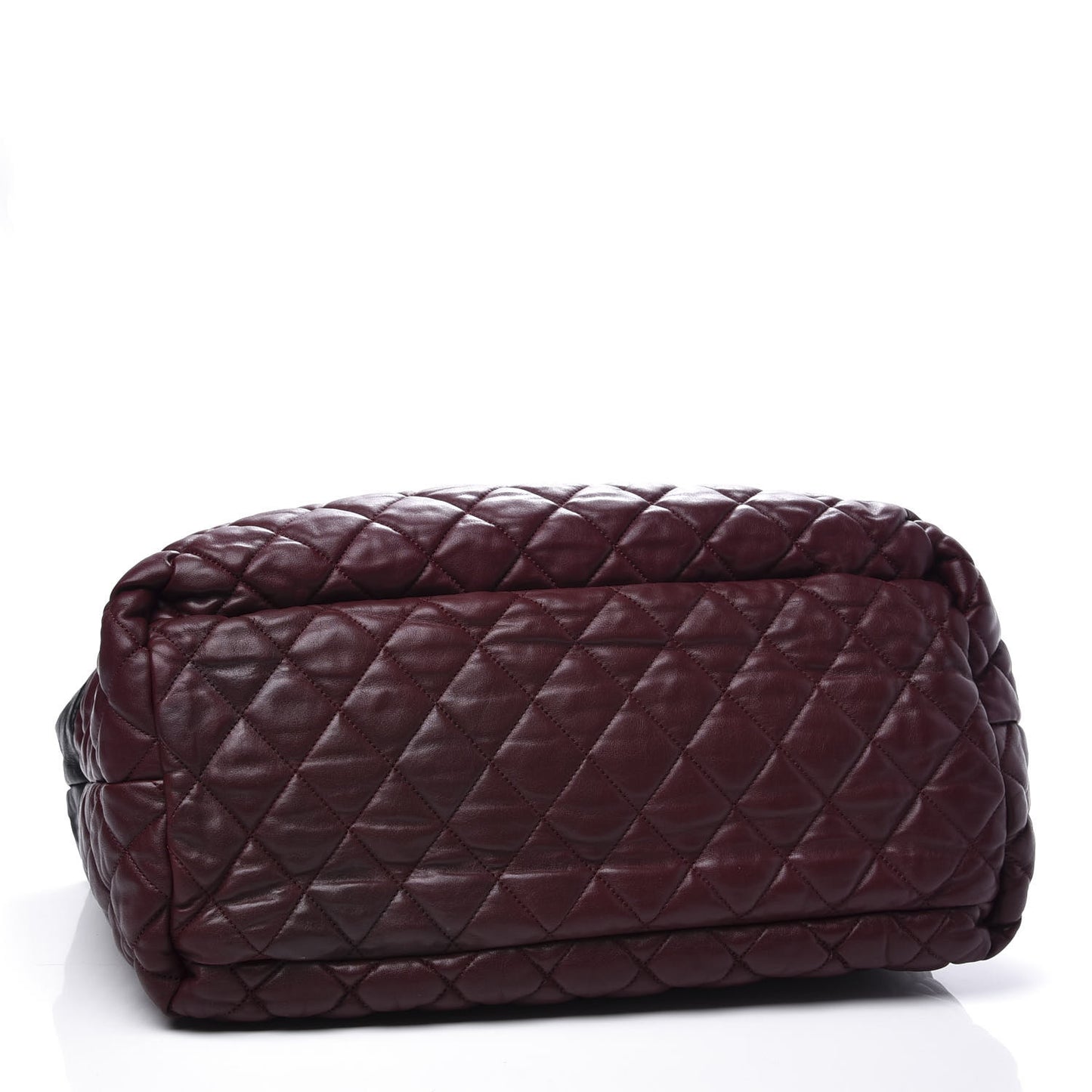 Lambskin Quilted Medium Coco Cocoon Reversible Tote Black