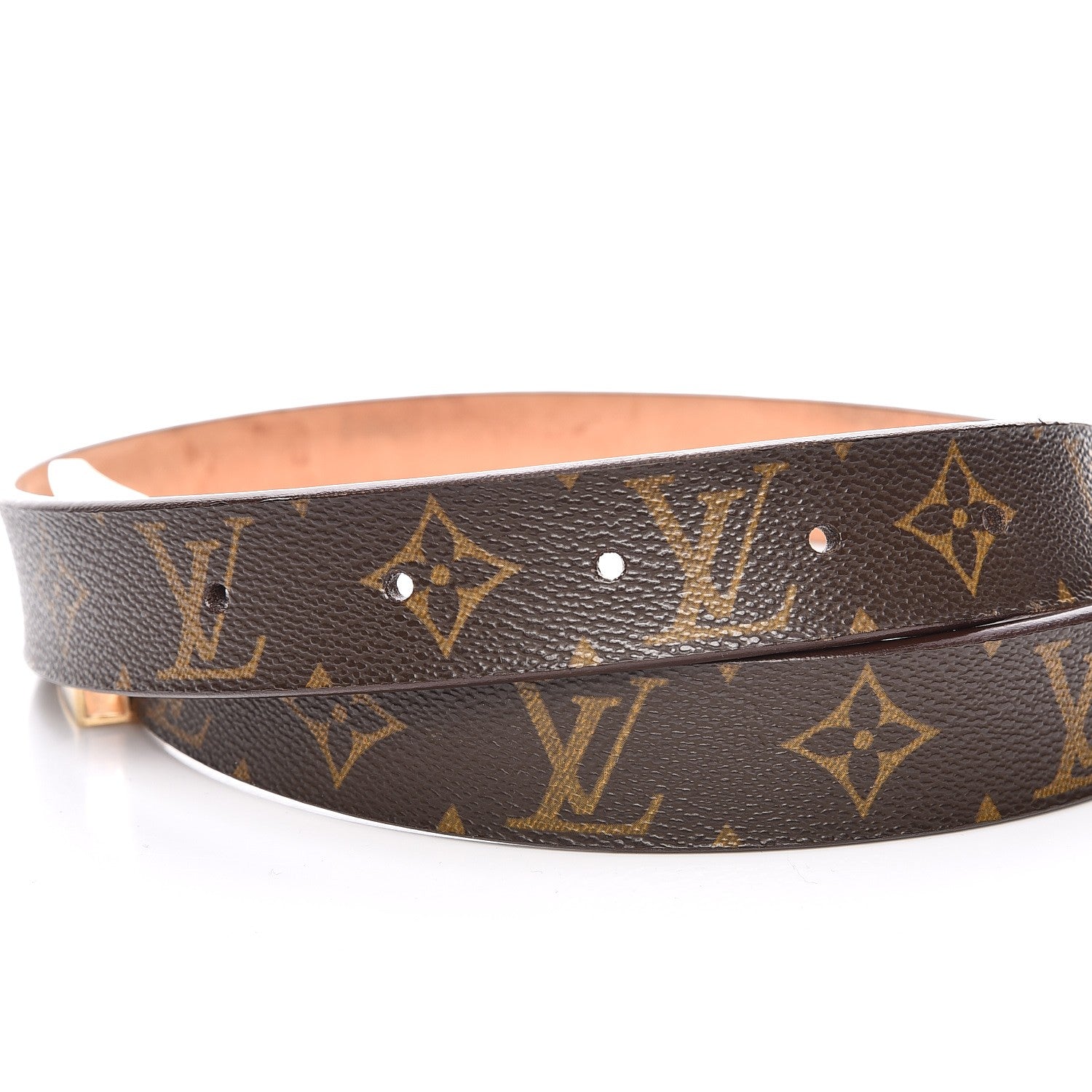 Louis Vuitton Monogram Ceinture Belt Gold Buckle 85 34 6 of 8