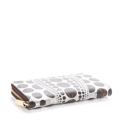 Louis Vuitton Monogram Kusama Pumpkin Dots Zippy Wallet White 17 of 22