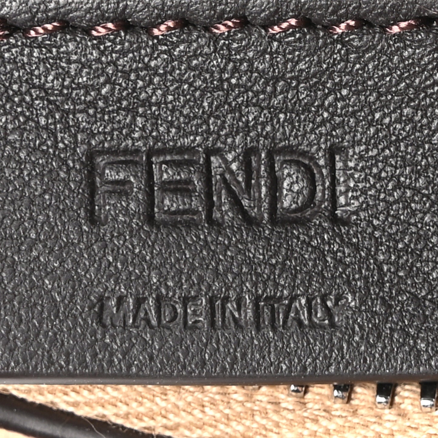 Vitello Grace Nano Fendigraphy Hobo Charm Miele Scuro