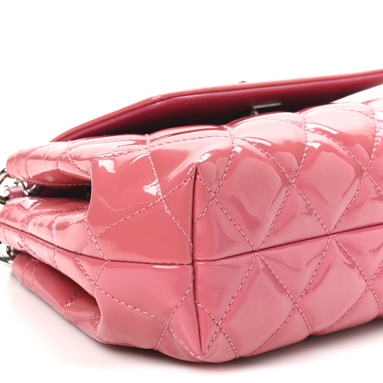 Chanel Patent Quilted Medium Coco Shine Accordion Flap Pink 9 of 11