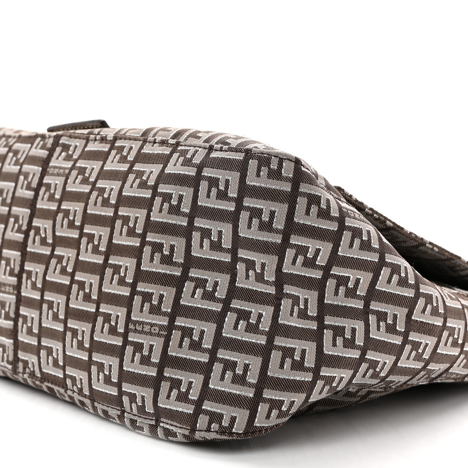 Fendi Metallic Zucchino Vitello Mama Baguette Caffe Argilla Canna di Fucile 10 of 14