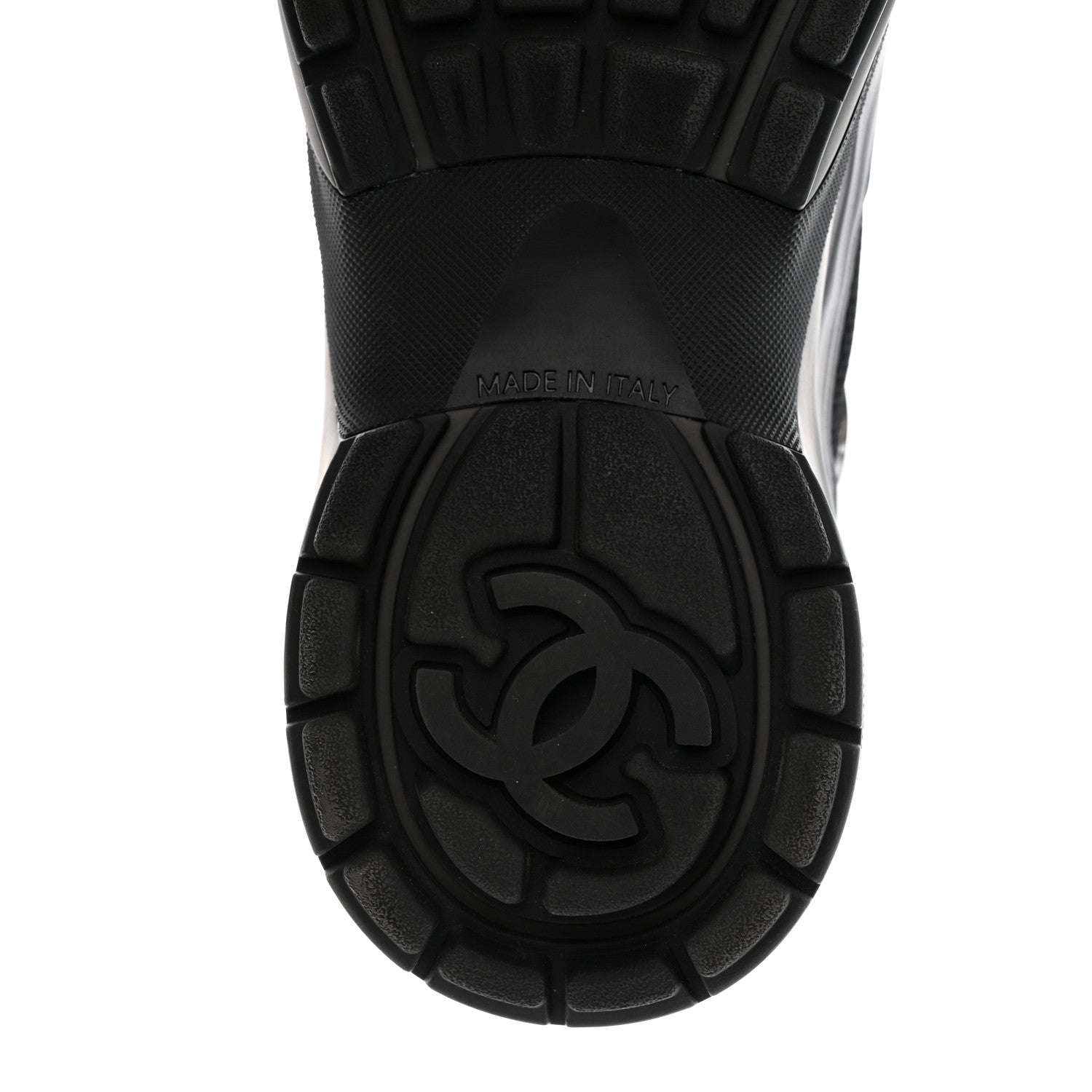 Chanel Fabric Laminated Calfskin Stretch CC Womens Sneakers 37 Black 8 of 8