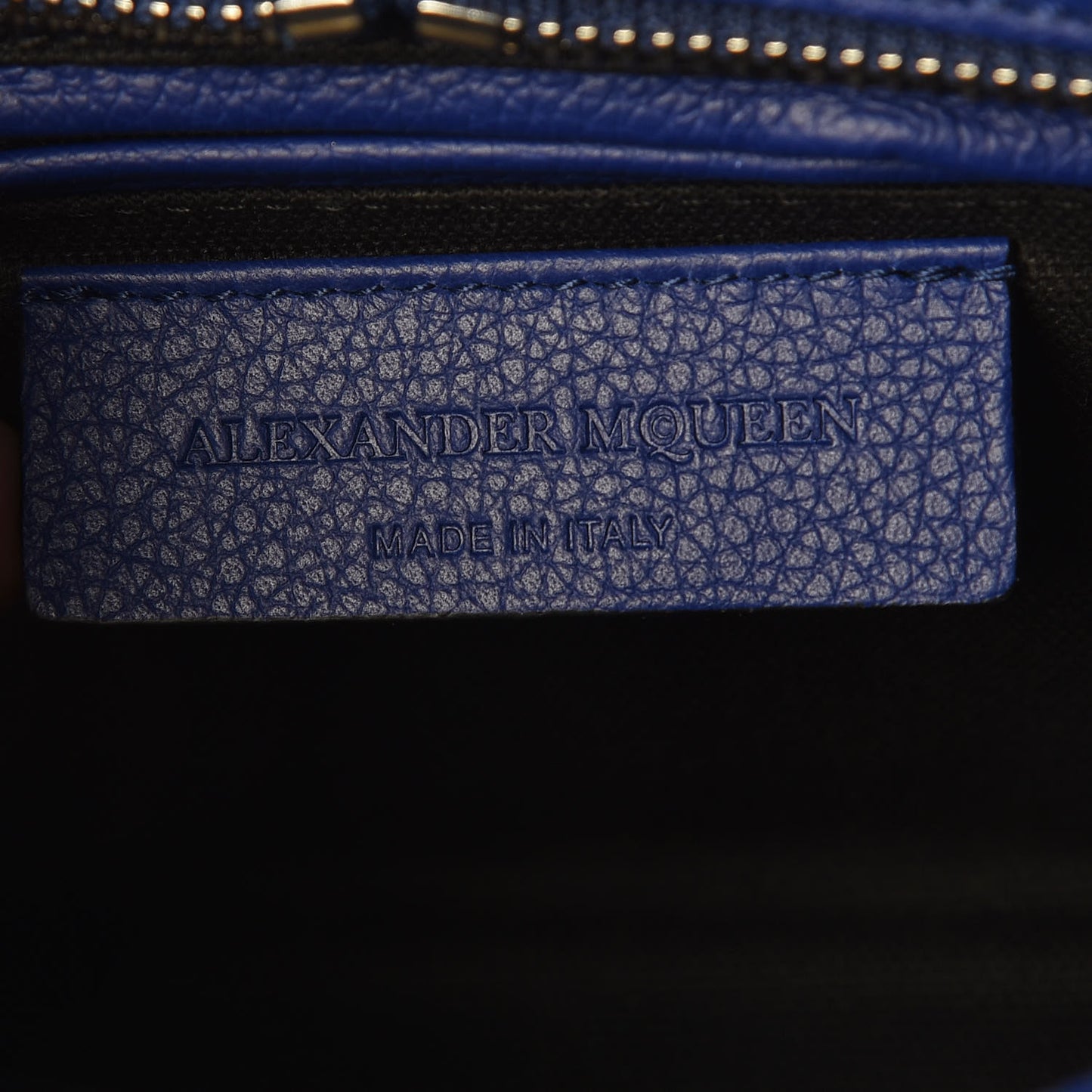 Pebbled Calfskin Mini Padlock Tote Ultramarine