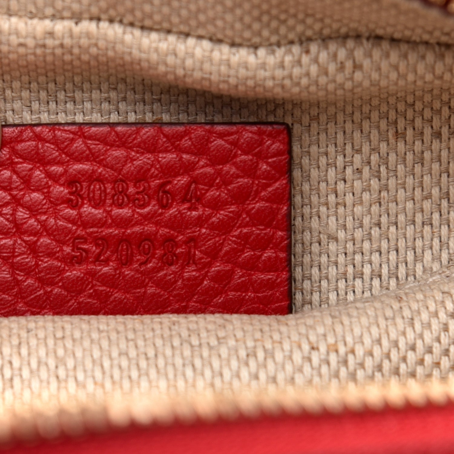 Gucci Pebbled Calfskin Small Soho Disco Bag Tabasco Red 9 of 10