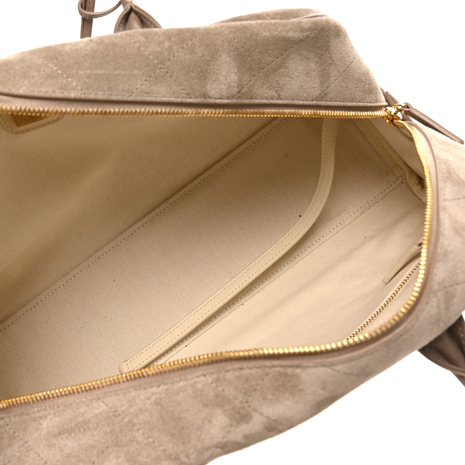 Chanel Suede Calfskin Large Perfect Bowling Bag Grey 5 of 10