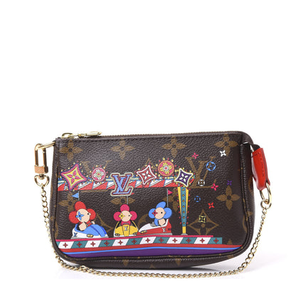 Louis Vuitton Monogram 2020 Christmas Animation Bumper Cars Mini Pochette Accessories Coquelicot 1 of 10