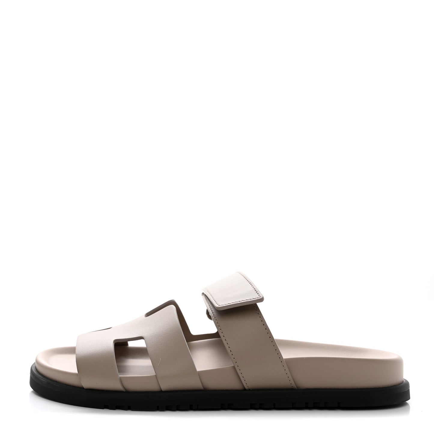 Calfskin Womens Chypre Sandals 38.5 Beige Mastic