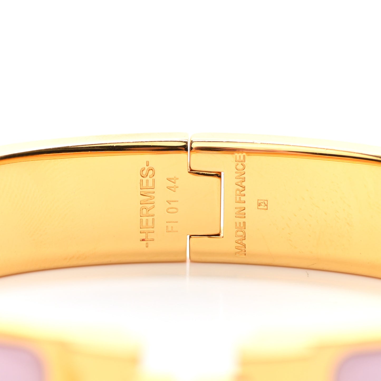 Enamel Narrow Clic Clac H Bracelet PM Rose Nacarat