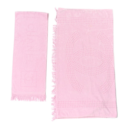 Chanel Terry Cotton CC Towel Set Light Pink 1 of 6