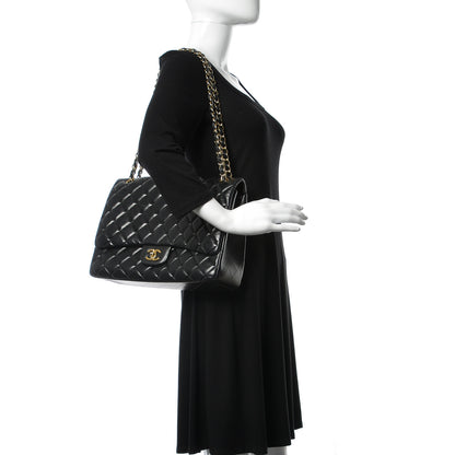 Chanel Lambskin Quilted Maxi Single Flap Black 2 of 11