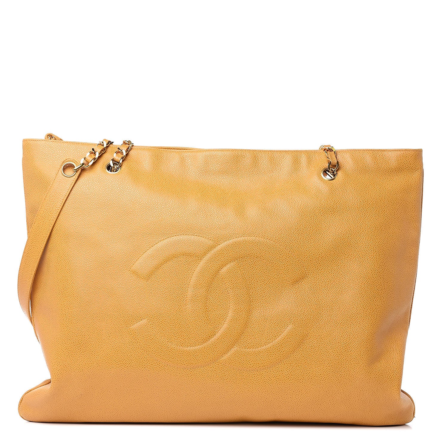 Chanel Caviar CC Tote Yellow 1 of 13