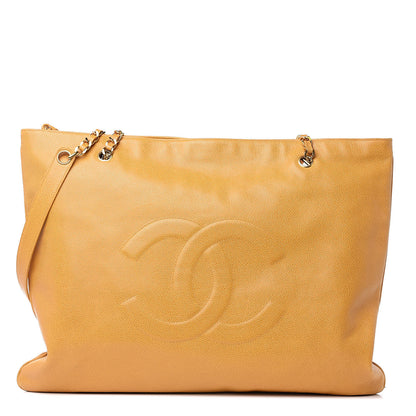 Chanel Caviar CC Tote Yellow 1 of 13