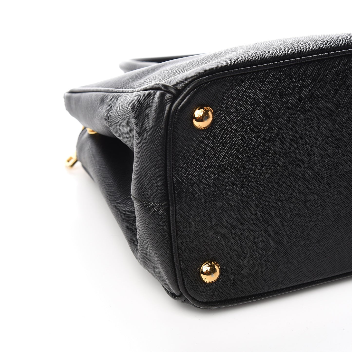 Saffiano Small Galleria Double Zip Tote Black