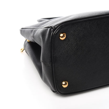 Prada Saffiano Small Galleria Double Zip Tote Black 8 of 11