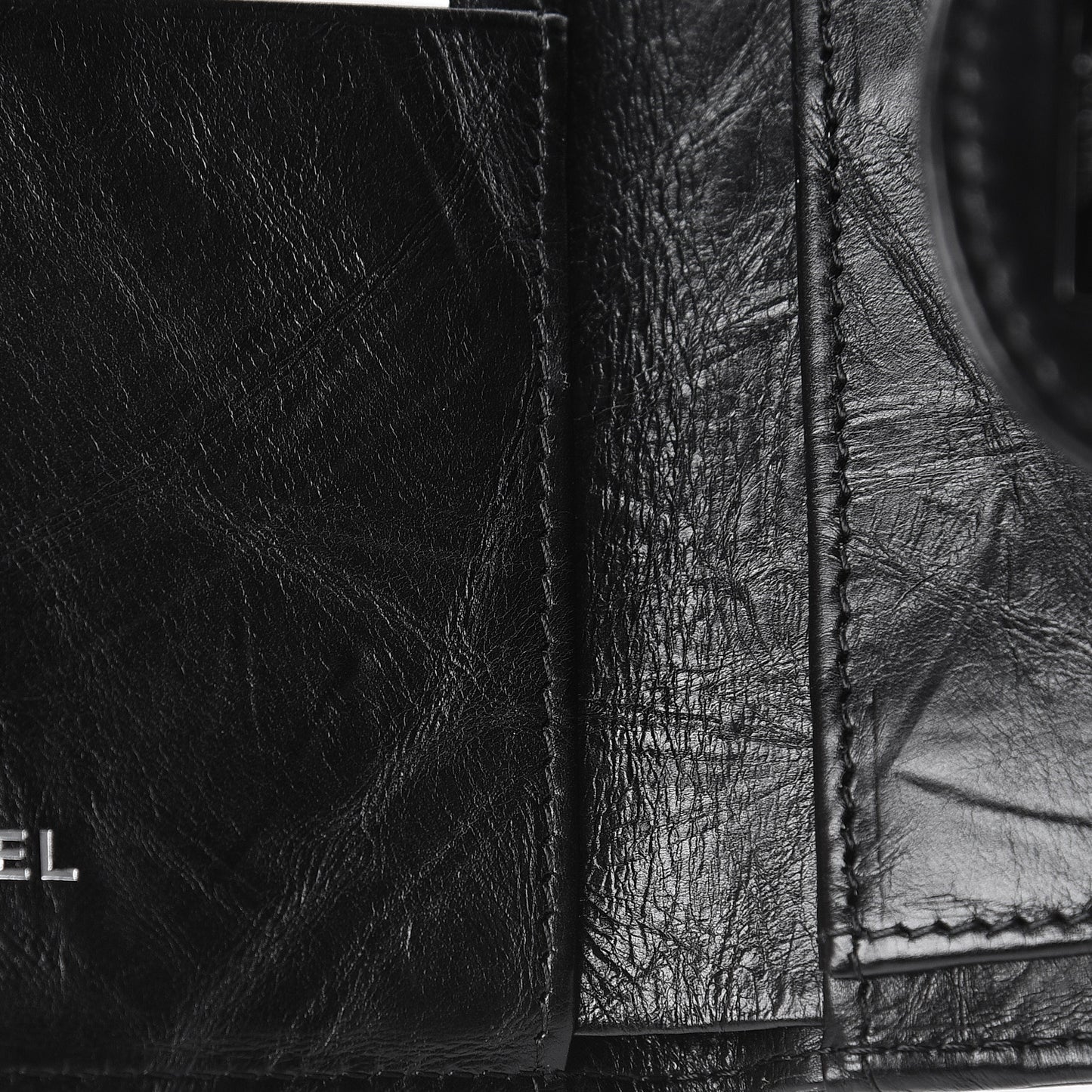 Aged Calfskin Quilted Reissue Compact Wallet So Black