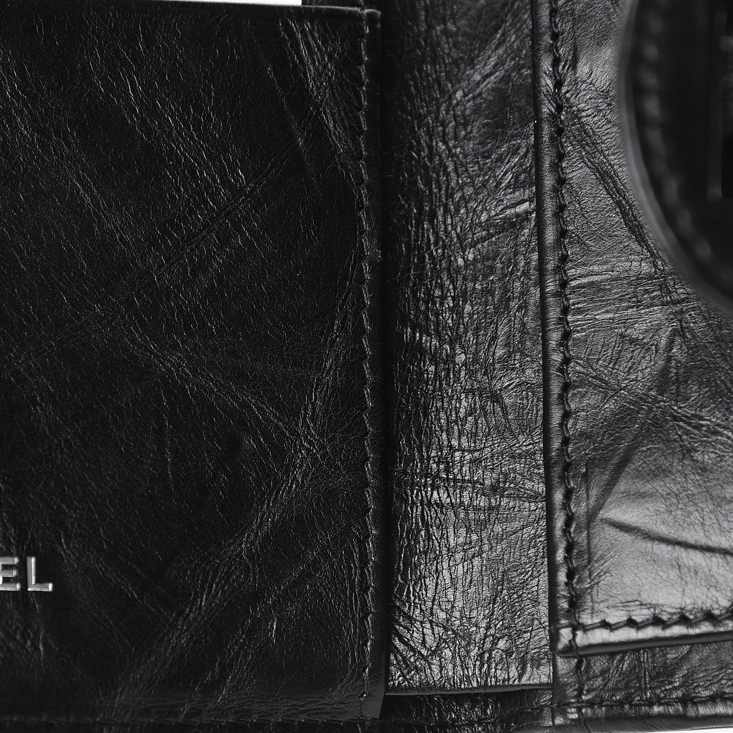 Chanel Aged Calfskin Quilted Reissue Compact Wallet So Black 9 of 10