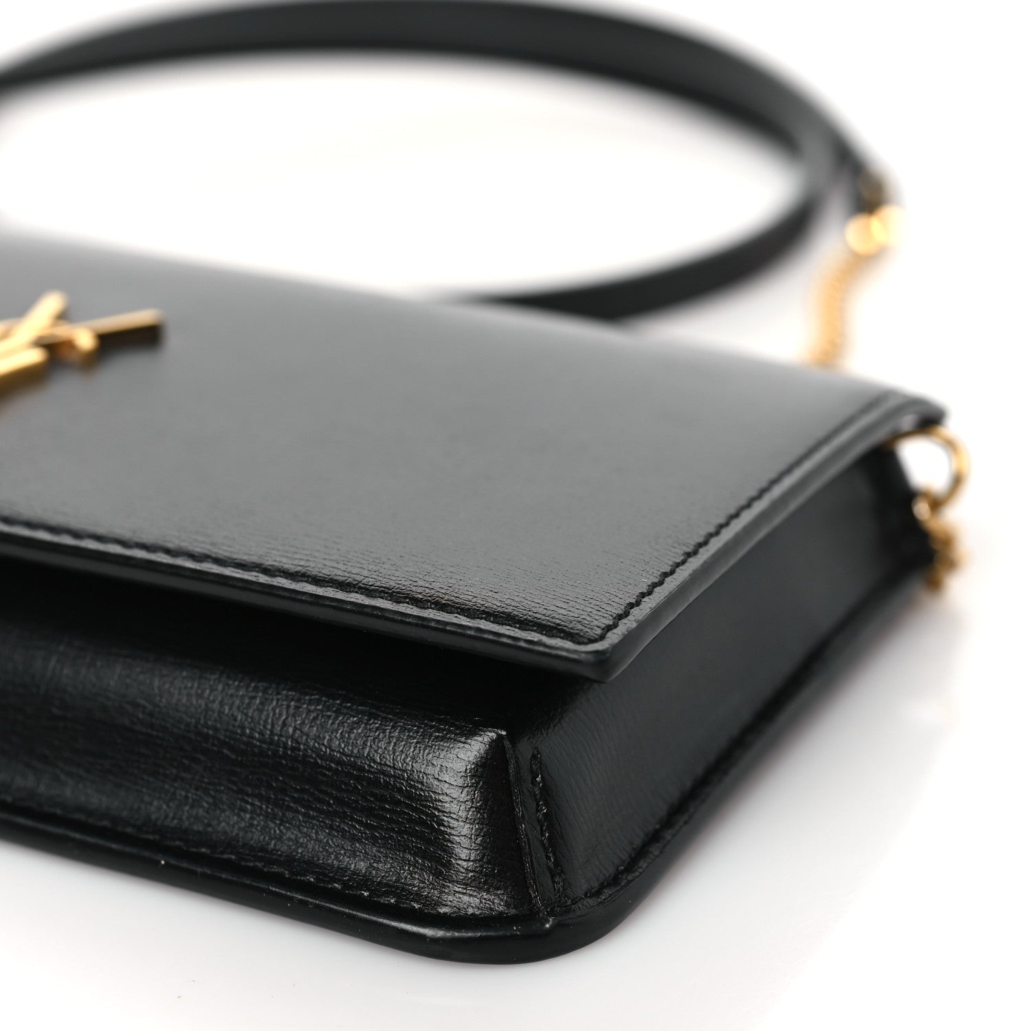 Saint Laurent Smooth Calfskin Monogram Phone Holder Crossbody Black 8 of 9