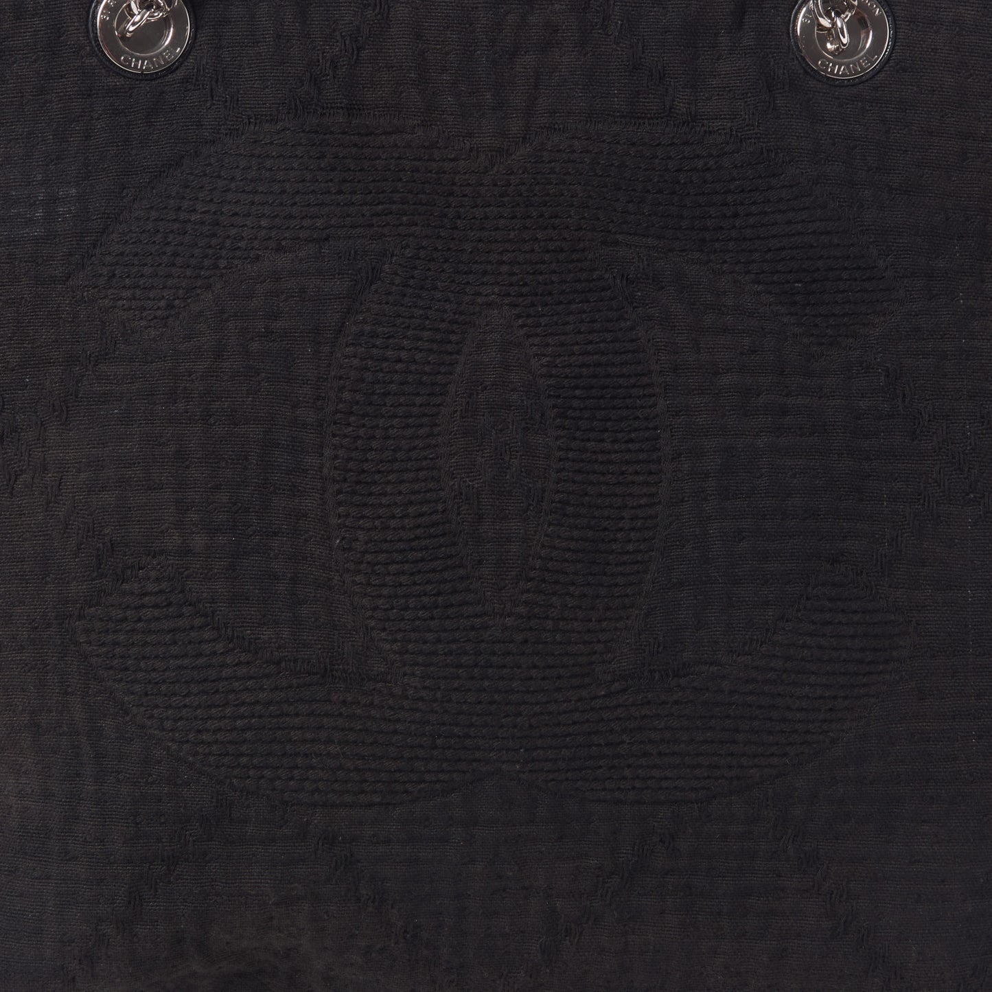 Canvas Medium Double Face Tote Black