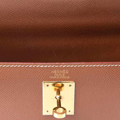 Hermes Courchevel Kelly Sellier 32 Gold 8 of 14