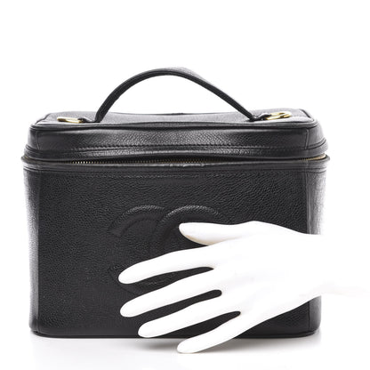 Chanel Caviar CC Vanity Train Case Black 2 of 18
