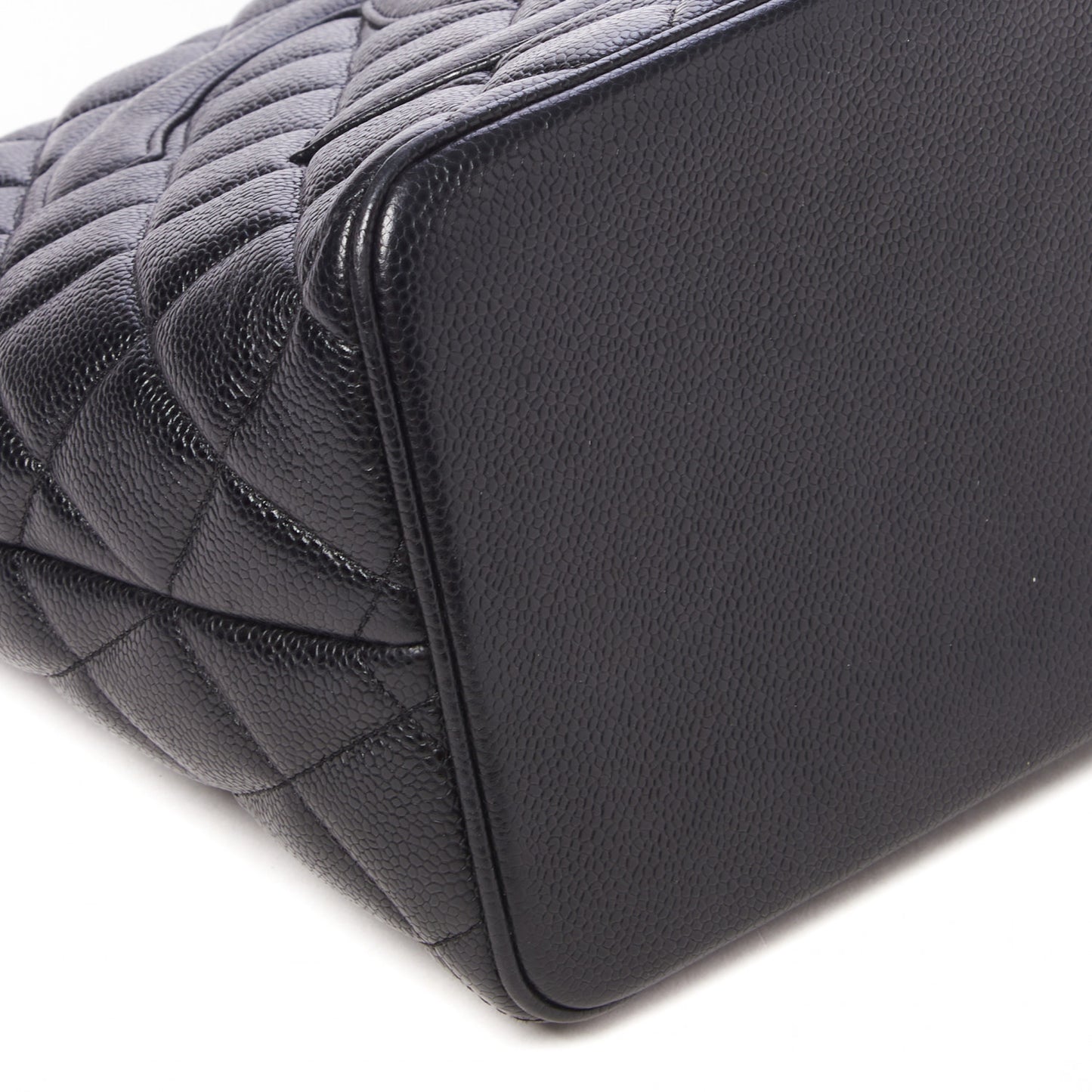 Caviar Quilted Medallion Tote Black