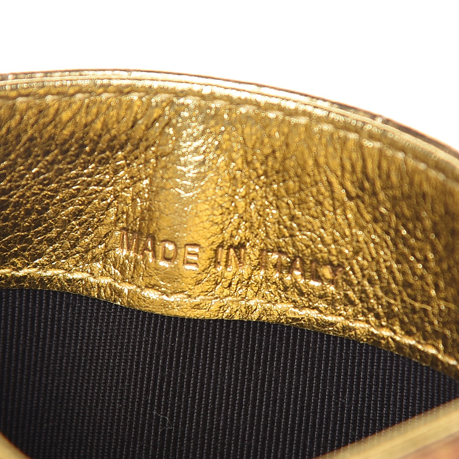 Chanel Metallic Calfskin Crocodile Embossed Cocodile Card Holder Gold 7 of 9