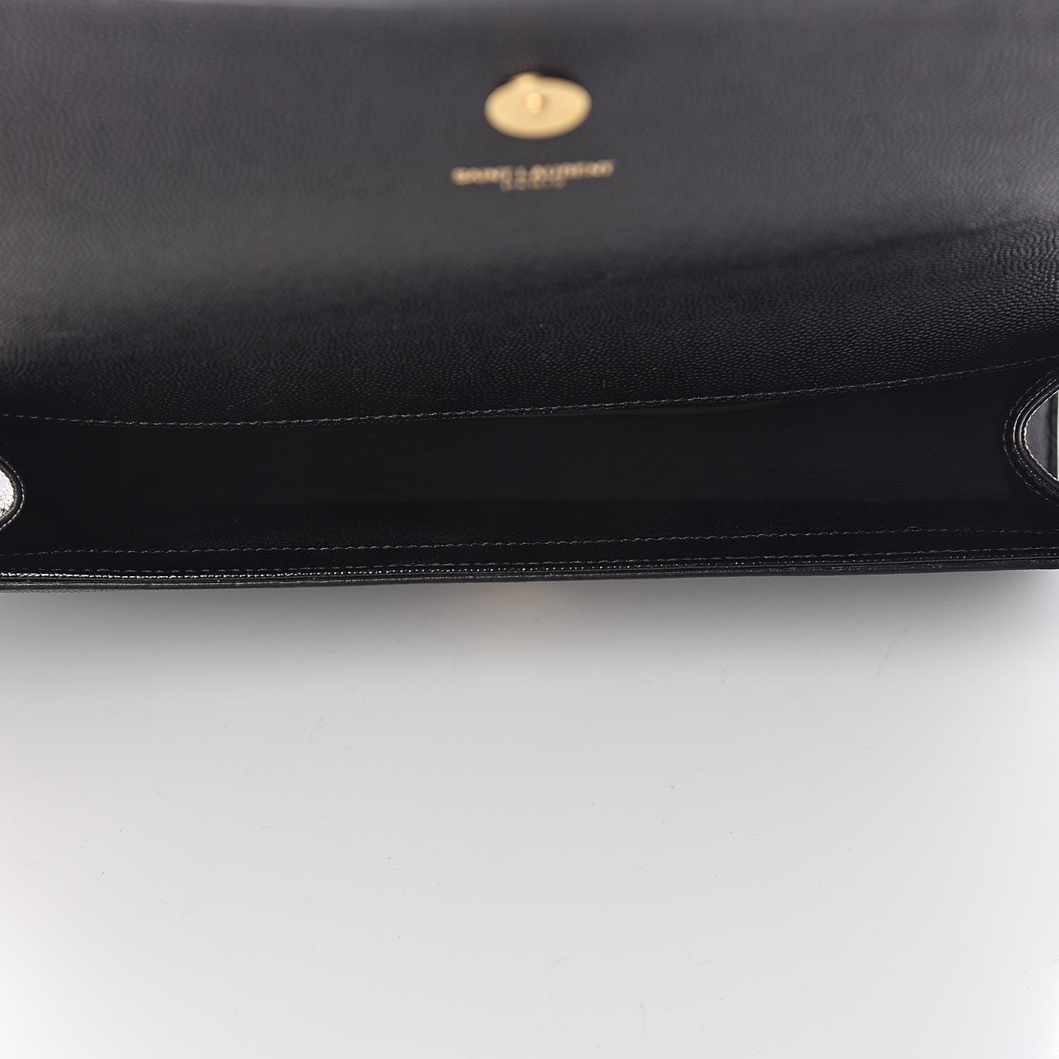 Saint Laurent Grain De Poudre Monogram Cassandre Clutch Black 5 of 9