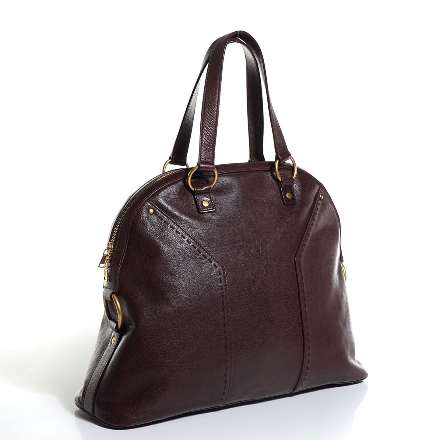 Calfskin Oversized Muse Black Cherry