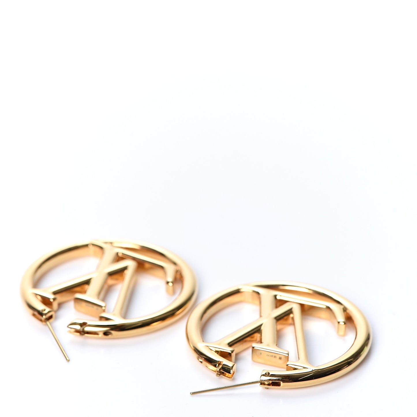 Metal Louise Hoop Earrings Gold