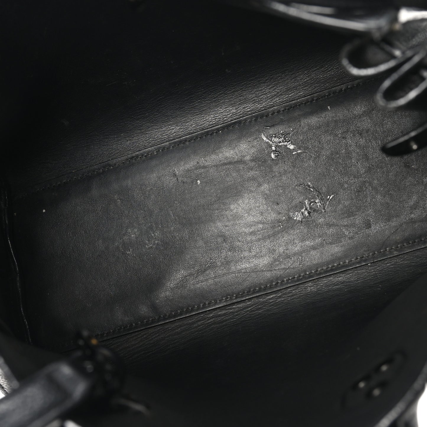 Grained Calfskin Baby Sac De Jour Black