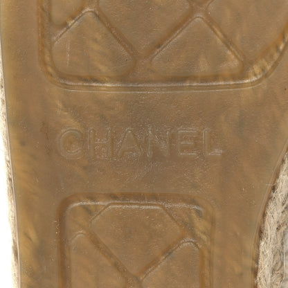 Chanel Fabric CC Espadrilles 38 Pink White Black 9 of 10