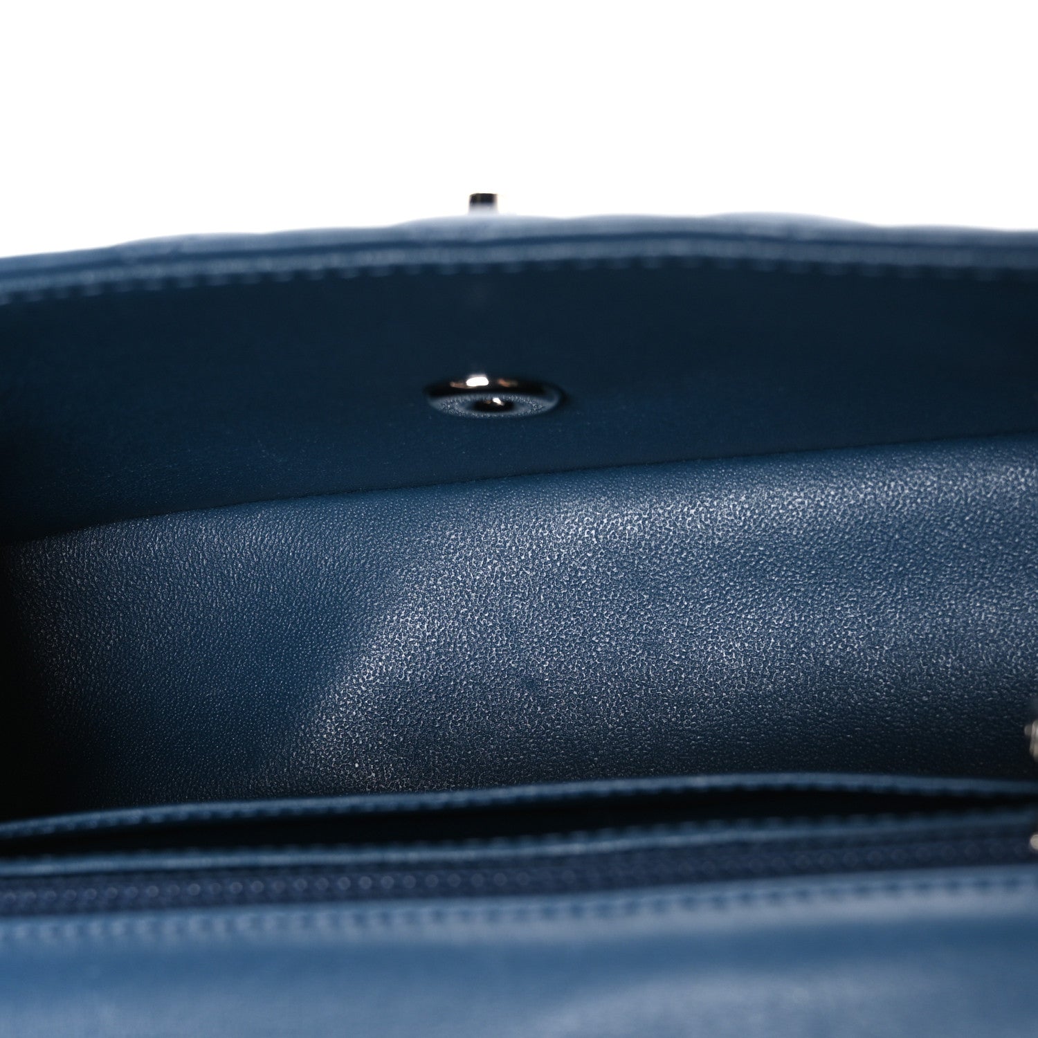 Chanel Lambskin Quilted Mini Rectangular Flap Dark Blue 5 of 11