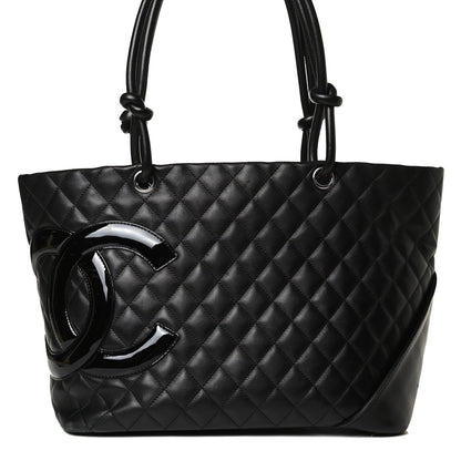Chanel Calfskin Quilted Large Cambon Tote Black 8 of 19