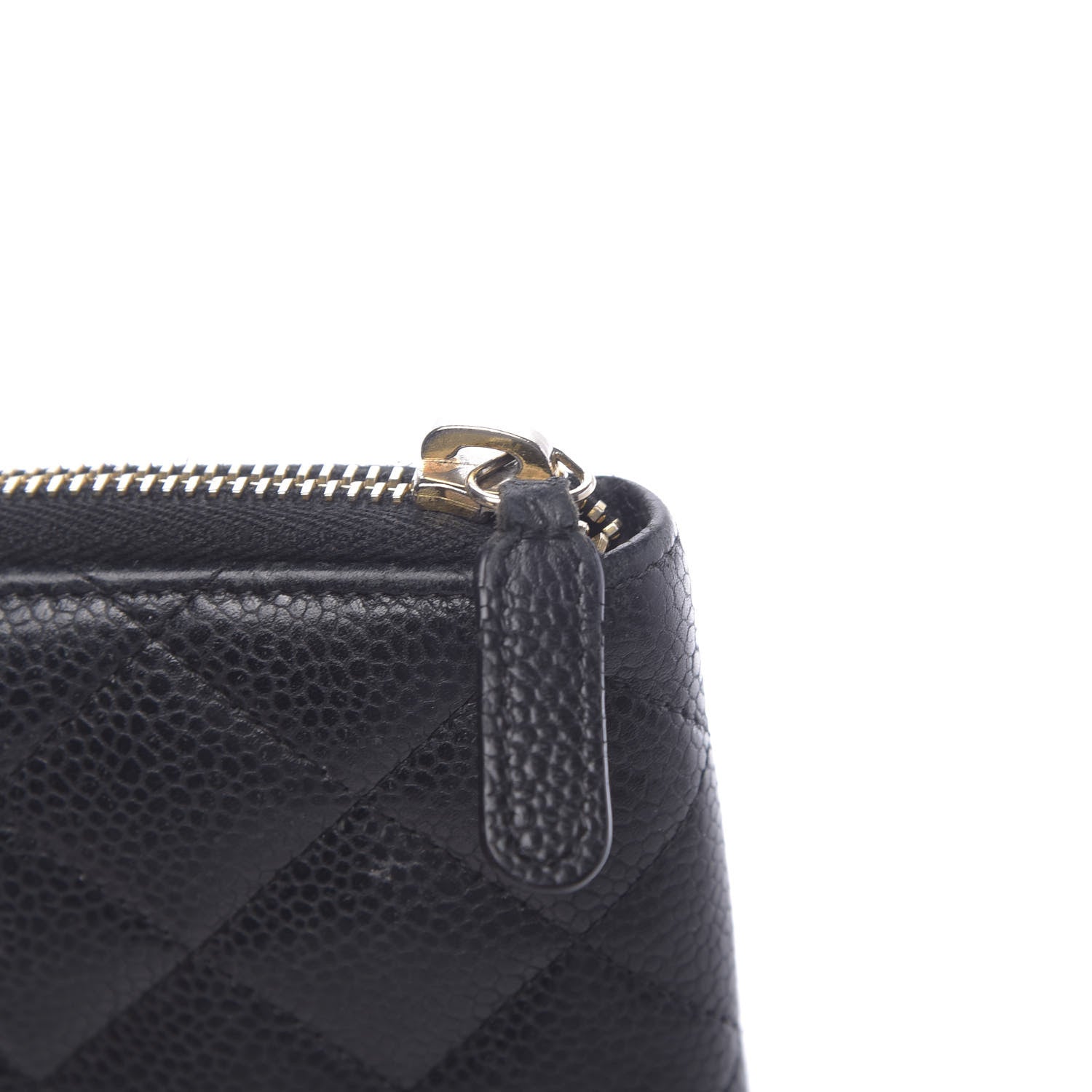 Chanel Caviar Quilted Large Zip Around Organizer Wallet Black 9 of 11