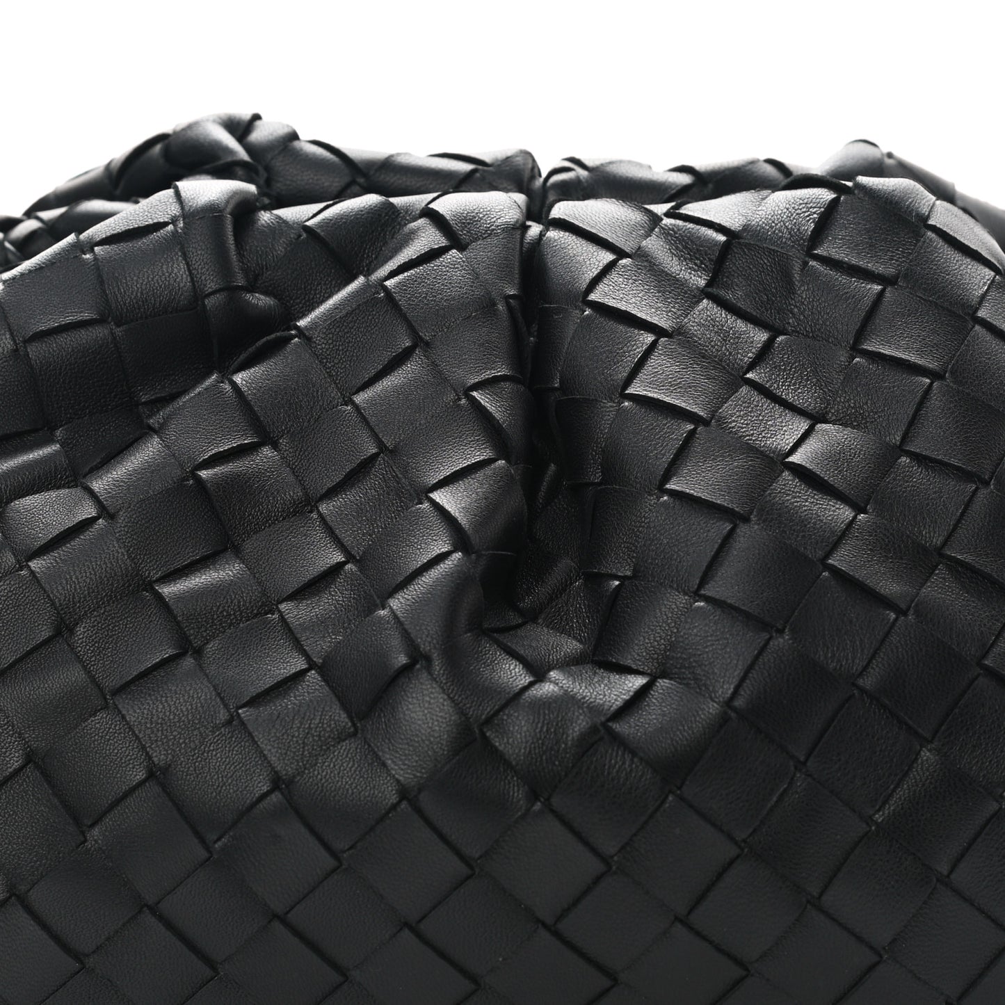 Nappa Maxi Intreccio The Pouch Oversized Clutch Black