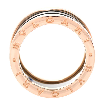 Bulgari 18K Rose Gold Black Ceramic B.Zero1 Four-Band Ring 59 8.75 7 of 8